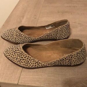 Toms Jutti Leopard Print flats size 7. Worn twice.